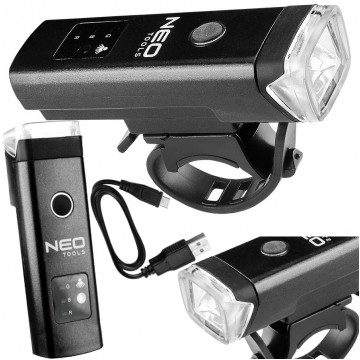Lampka rowerowa przednia 400lm światło rowerowe USB NEO 91-003