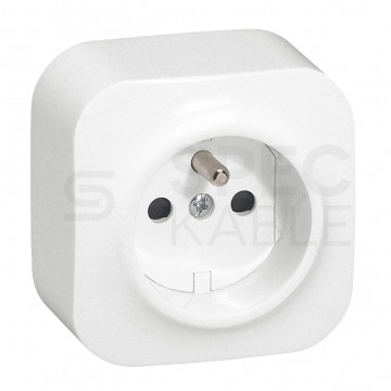 LEGRAND FORIX Gniazdo n/t pojedyncze 2P+Z białe 16A