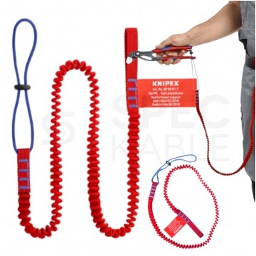 Linka zabezpieczająca przed upadkiem narzędzi do 1,5kg (1,5m) KNIPEX 00 50 01 T BK