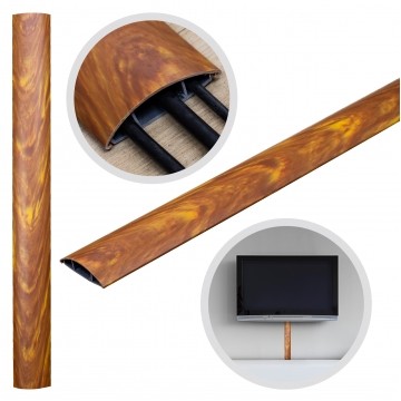 Listwa maskująca przewody TV maskownica uniwersalna napodłogowa naścienna 75x18mm drewno ciemne 2m