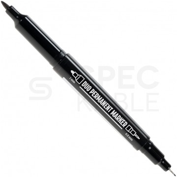 Marker dwustronny duo 2w1 0,5-1,0 mm czarny LYRA