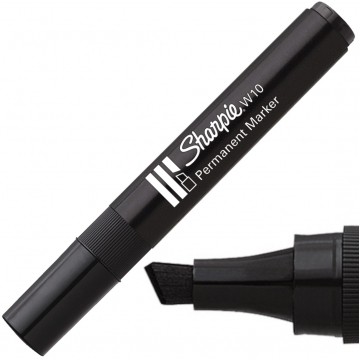 Marker permanentny Sharpie W10 2w1 czarny wodoodporny ze ściętą końcówką 1,5/5,0mm
