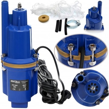 Membranowa ruska pompa do wody czystej i lekko brudnej górnossąca nurek hermetyczna niebieska 450W 450L/h Kraft&Dele