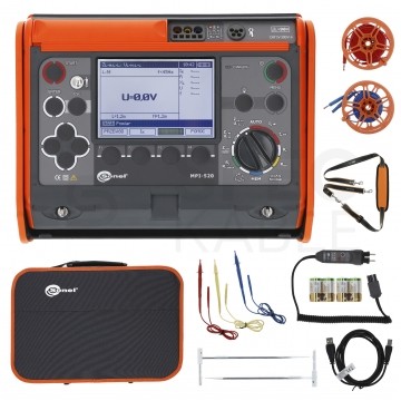 Miernik wielofunkcyjny z funkcją testu wyłączników RCD tester cyfrowy LCD do instalacji elektryczych i odbiorów SONEL MPI-520