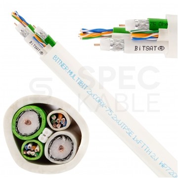 Multikabel FO SM 9/125 FTTH 2J + 2x UTP kat.5e + 2x 75Ohm Bitner