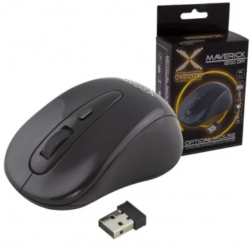 Mysz bezprzewodowa optyczna z odbiornikiem USB 2,4GHZ 1200DPI EXTREME MAVERIC