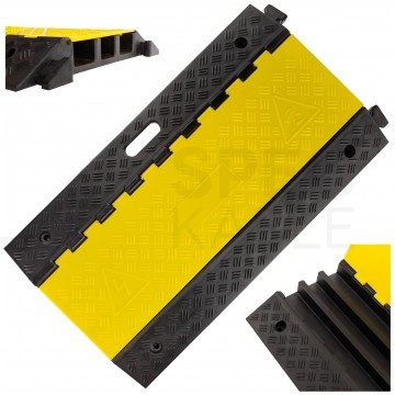 Najazd kablowy ochronny 3 kanały, otwierany, ciężki próg z odporną, gumową podstawą i otwieraną pokrywą (do 10 ton na oś) 89,5cm NEKU