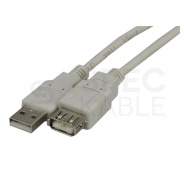 NEKU Kabel przedłużacz USB 2.0 A (wtyk / gniazdo) szary 0,8m