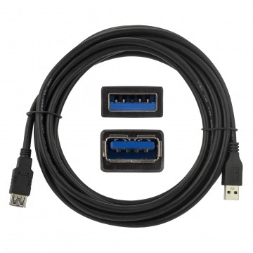 NEKU Kabel przedłużacz USB 3.0 A (wtyk / gniazdo) czarny 5m
