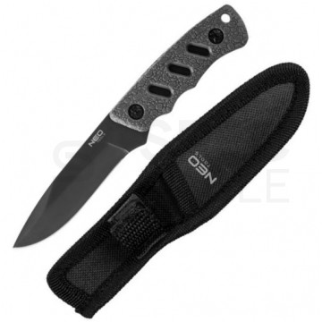 Nóż bushcraftowy ze stali nierdzewnej (rękojeść z powłoką gumową TPR) 165/94mm FULL TANG + etui NEO 63-106