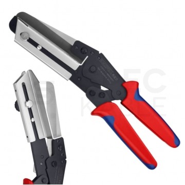 Nożyce do tworzywa sztucznego korytek kablowych listw maskownic o grubości do 4mm dźwignia kolankowa KNIPEX 95 02 21