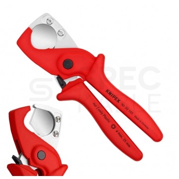 Obcinak do rur i węży ochronnych do 25mm PlastiCut KNIPEX 90 20 185