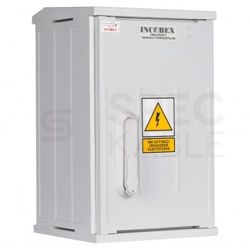 Obudowa termoutwardzalna SSTN 26x42 / 260x420x250mm skośny daszek, lakierowana (zawiera kątowniki) IP44 IK10 INCOBEX