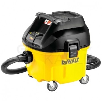 Odkurzacz przemysłowy sieciowy 230V 1400W, klasa L do pracy na sucho i mokro ze zbiornikiem 30L w zestawie z akcesoriami DWV901L DeWALT