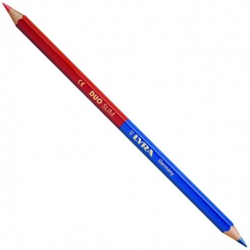 Ołówek budowlany dwustronny z wkładem czerwony / niebieski SLIM LYRA DUO