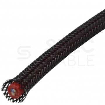 Oplot poliestrowy fi: 6mm (3,2-10mm) odporny na temperaturę pracy do 125°C czarny JDD