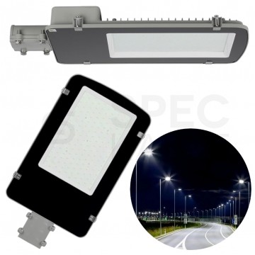 Oprawa, lampa uliczna LED SMD 100W 10000lm 6500K IP65 szara barwa CW biała zimna V-TAC SAMSUNG VT-100ST-N 5 LAT GWARANCJI