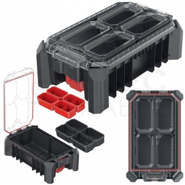 Organizer narzędziowy z wyjmowanymi pojemnikami na akcesoria 368x228x77mm MSX 40 wysoki Kistenberg KMX402515B