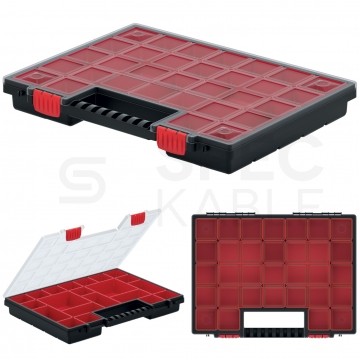Organizer z 21 wyjmowanymi pojemnikami przegrodami na narzędzia akcesoria 399x303x50mm Kistenberg NORB 40 KNO40305B