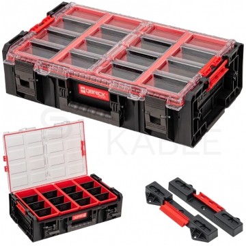 Organizer z przegrodami na narzędzia i akcesoria 582x387x172mm 2XL 19,5l + 2szt adapterów connect Adapters Qbrick System ONE