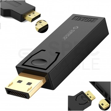 ORICO Adapter DisplayPort -> HDMI 4K@30 (wtyk / gniazdo) czarny
