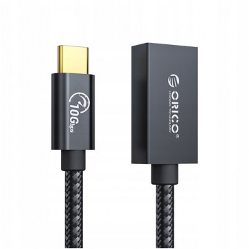 ORICO Kabel USB 3.1 typ-C / A (wtyk / gniazdo) QC 3A czarny 1m