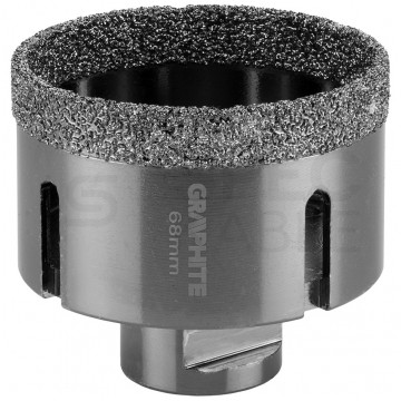 Otwornica Diamentowa Koronka 68mm z gwintem M14 do gresu, kamienia, płytek, cegły, szkła itp. GRAPHITE 55H315