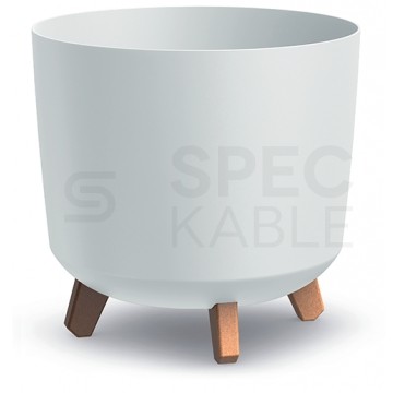 OUTLET Doniczka Gracia Tubus, donica biała na nóżkach śred. 298mm x 285mm Prosperplast