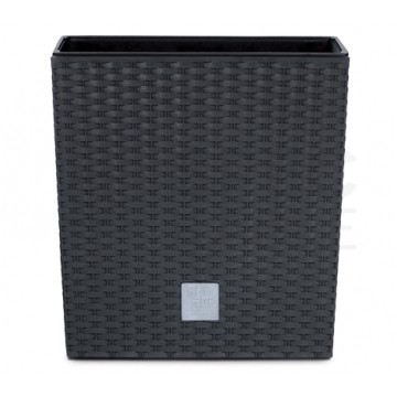 OUTLET Doniczka Rato Low, donica antracytowa z wkładem 37L 400x400x408mm Prosperplast