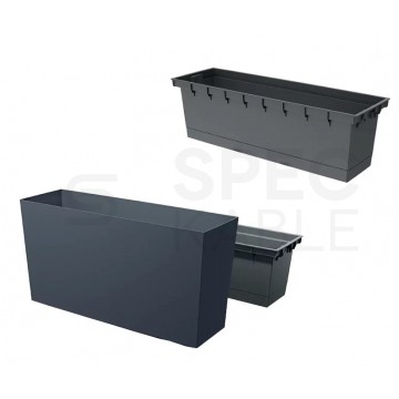 OUTLET Doniczka Urbi Case M, donica antracytowa z wkładem 27L 770x235x406mm Prosperplast