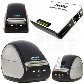 OUTLET Drukarka etykiet DYMO LabelWriter LW550 dla biura, sklepu, magazynu (LW550) [2112722] + GRATIS DYMO LabelWriter Print Server [S0929090]