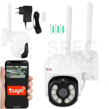 OUTLET Kamera obrotowa bezprzewodowa 3MP (2048x1536 px) WiFi TUYA IP65 GARDI ZAMEL