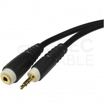 OUTLET KLOTZ Przedłużacz Audio AUX mini Jack 3,5mm Stereo (wtyk / gniazdo) 3m