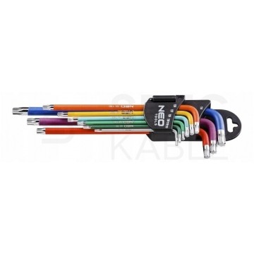 OUTLET Klucze Torx T10-T50 zestaw 9szt. kolor NEO