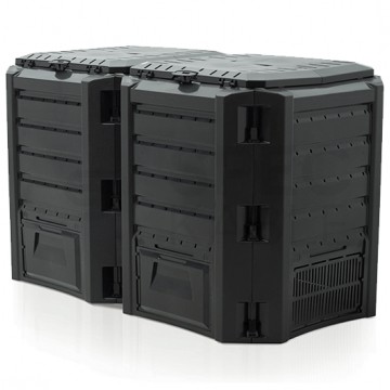 OUTLET Kompostownik modułowy 2 komorowy 800L 719x1350x826mm czarny Module Compogreen Prosperplast