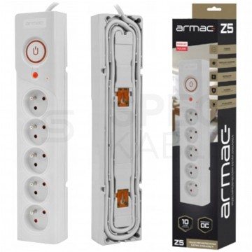 OUTLET Listwa antyprzepięciowa ARMAC Z5 5gn 3m szary