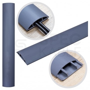 OUTLET Listwa maskująca przewody TV maskownica uniwersalna napodłogowa naścienna 75x18mm szara 2m