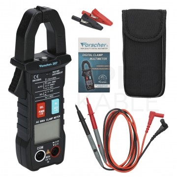 OUTLET Multimetr cęgowy z autozakresem i pomiarem True RMS miernik uniwersalny z wyświetlaczem LCD FORSCHER FS207