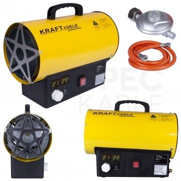 OUTLET Nagrzewnica gazowa dmuchawa z termostatem + reduktor 25kW Kraft&Dele