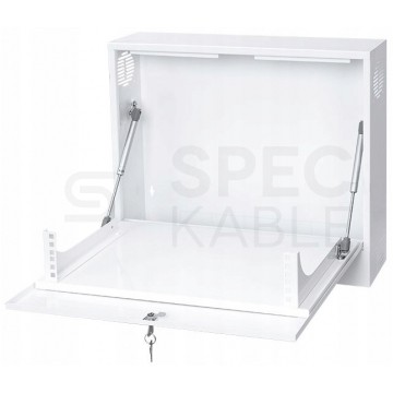 OUTLET Obudowa RACK 19" 2U 130mm pionowa biała NEKU
