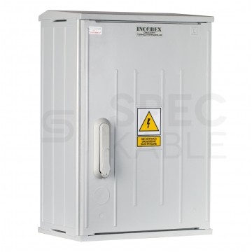OUTLET Obudowa termoutwardzalna SSTN 40x58 / 400x580x250mm skośny daszek, lakierowana (zawiera kątowniki) IP44 IK10 INCOBEX