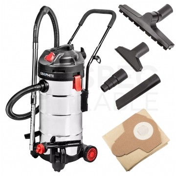 OUTLET Odkurzacz przemysłowy do pracy na mokro i sucho 1500W zbiornik 40L 230V 59G608 GRAPHITE
