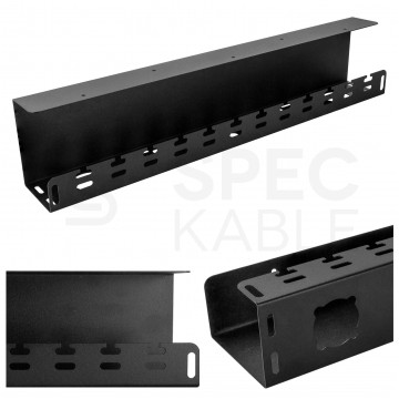 OUTLET Organizator kabli sprzętowych podbiurkowy 590x110x46mm czarny