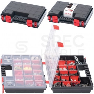 OUTLET Organizer podwójny z przegrodami na narzędzia i akcesoria 344x249x100mm Kistenberg NORS 35 DUO