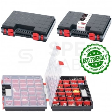 OUTLET Organizer podwójny z przegrodami na narzędzia i akcesoria 399x303x100mm Kistenberg NORS 16 DUO