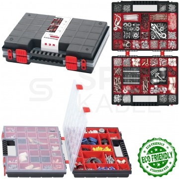OUTLET Organizer podwójny z wyjmowanymi pojemnikamii na narzędzia akcesoria 399x303x100mm Kistenberg NORB DUO