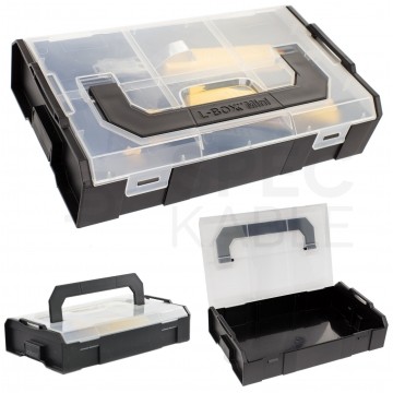 OUTLET Organizer, pojemnik na narzędzia i akcesoria z rączką 155x260x60mm czarne Sortimo L-BOXX mini