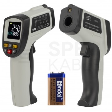 OUTLET Pirometr GT750 bezdotykowy termometr laserowy [-50 ÷ +750°C] z regulacją emisyjności i kolorowym wyświetlaczem BENETECH