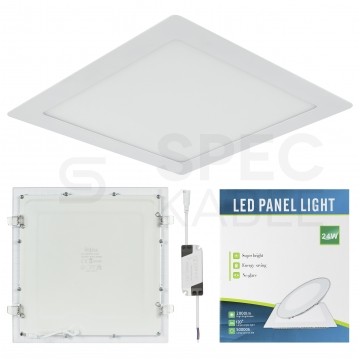 OUTLET Plafon kwadrat podtynkowy LED 24W 4000K 1800LM neutralny