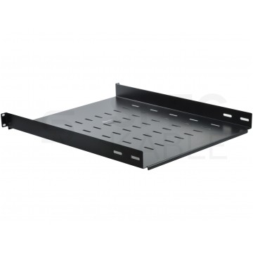 OUTLET Półka regulowana do szafy RACK 19" 1U 550mm czarna NEKU